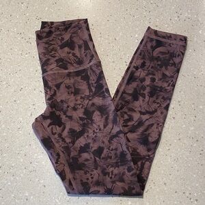Lululemon Align in Mini Dusk Floral Antique Bark Black
